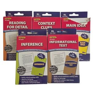 Edupress Reading Comprehension Practice Cards Set of 5 RL 3.5-5.0 READ